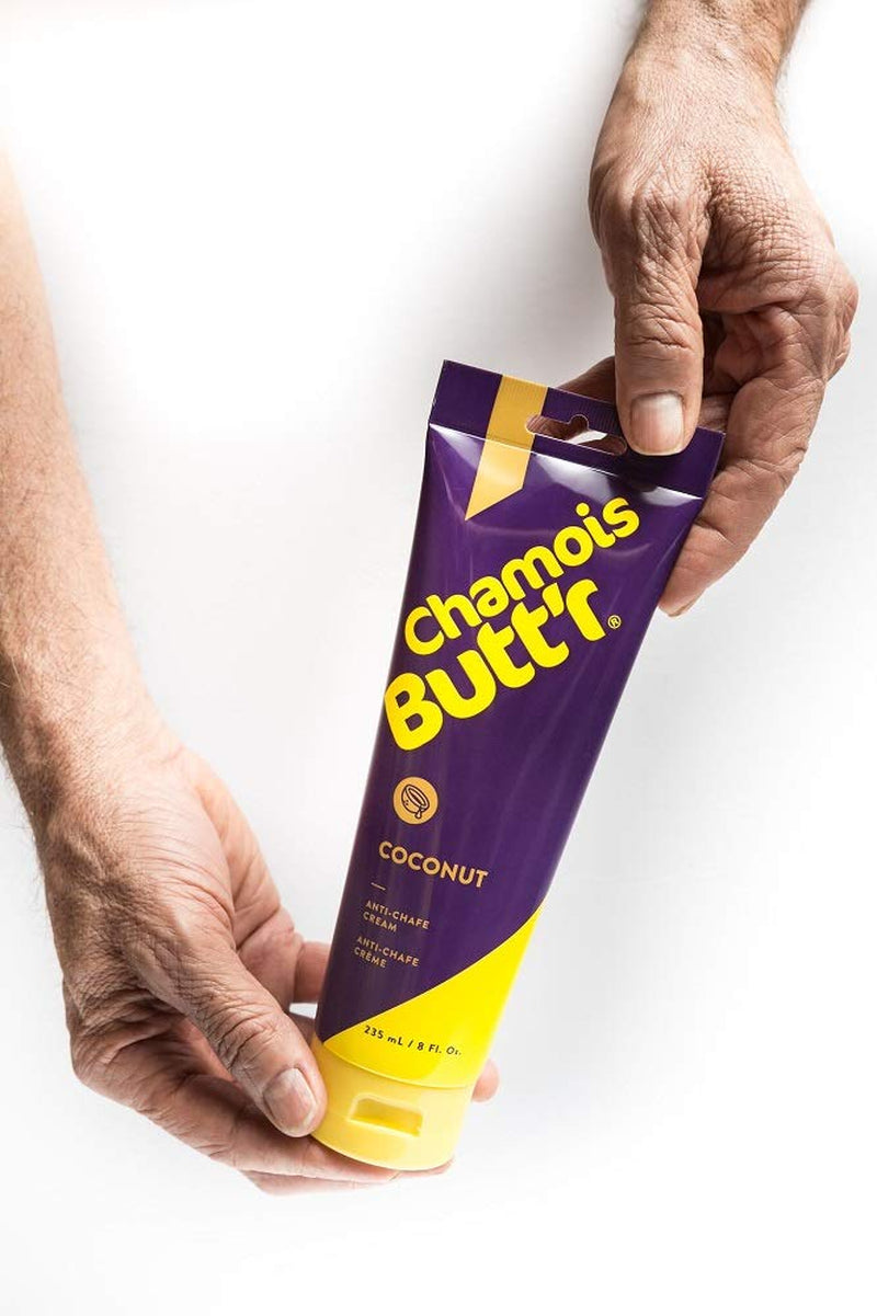 PROLINE SPORTS NUTRITION Coconut Anti-Chafe Cream in an 8-ounce tube, designed to prevent chafing during physical activity.