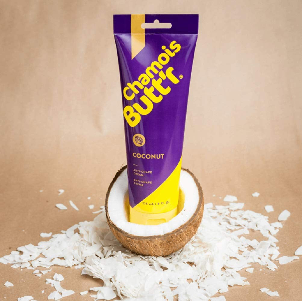PROLINE SPORTS NUTRITION Coconut Anti-Chafe Cream in an 8-ounce tube, smooth, moisturizing cream for skin chafing relief.