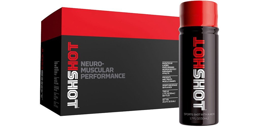 Proline Sports Nutrition HOTSHOT 12-pack, 1.7oz bottles for preventing and treating muscle cramps.
