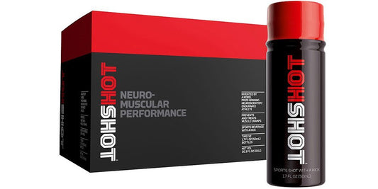 Proline Sports Nutrition HOTSHOT 12-pack, 1.7oz bottles for preventing and treating muscle cramps.