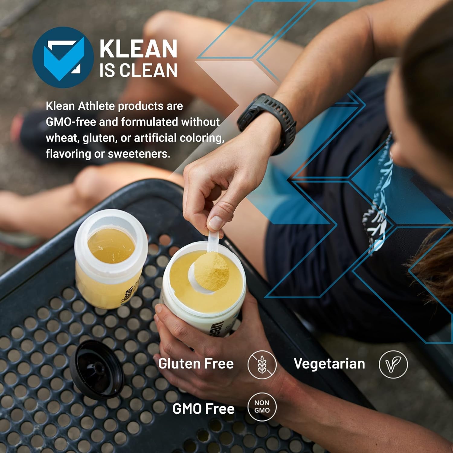 Proline Sports Nutrition Klean Essential Aminos +HMB supplement bottle with label showing blend of amino acids, HMB, vitamin D3, and glutamine.