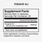 Proline Sports Nutrition Momentous Tongkat Ali supplement powder in a jar, rainforest-derived Tongkat Ali root extract for energy and wellness.