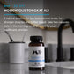 Proline Sports Nutrition Momentous Tongkat Ali powder in a jar, rainforest-derived Tongkat Ali root extract for energy and wellness support.