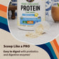 Organic vegan vanilla protein powder by PROLINE SPORTS NUTRITION, showing the 1.5 lb container with vanilla-flavored label.