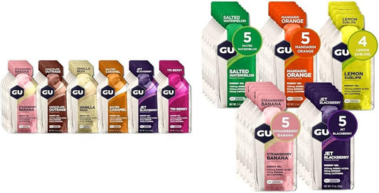 Original Sports Nutrition Energy Gel 24-pack from PROLINE SPORTS NUTRITION with assorted fruity flavors, energy gel packs.