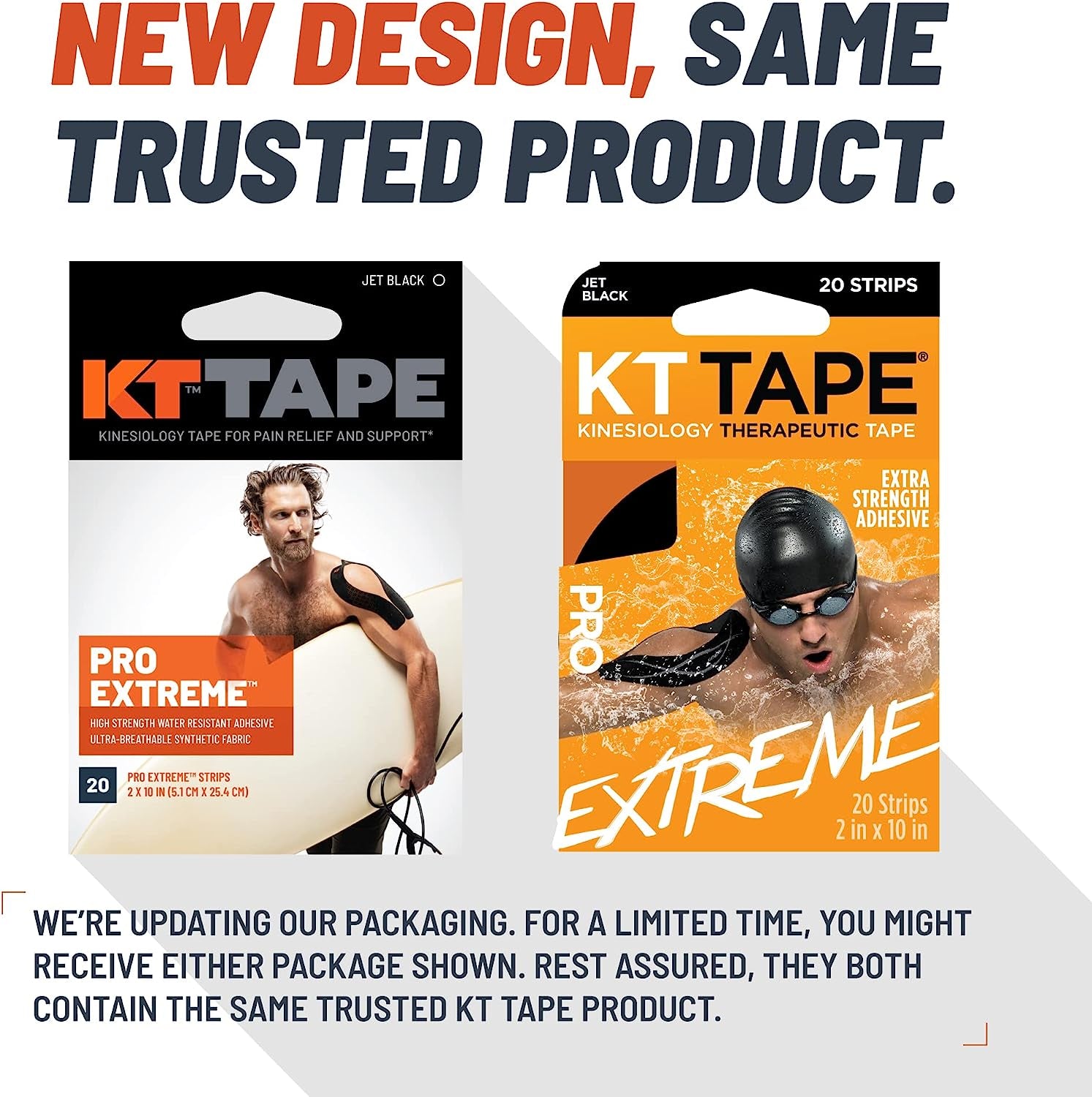 , Pro Extreme Synthetic Kinesiology Athletic Tape, 20 Count, 10” Precut Strips