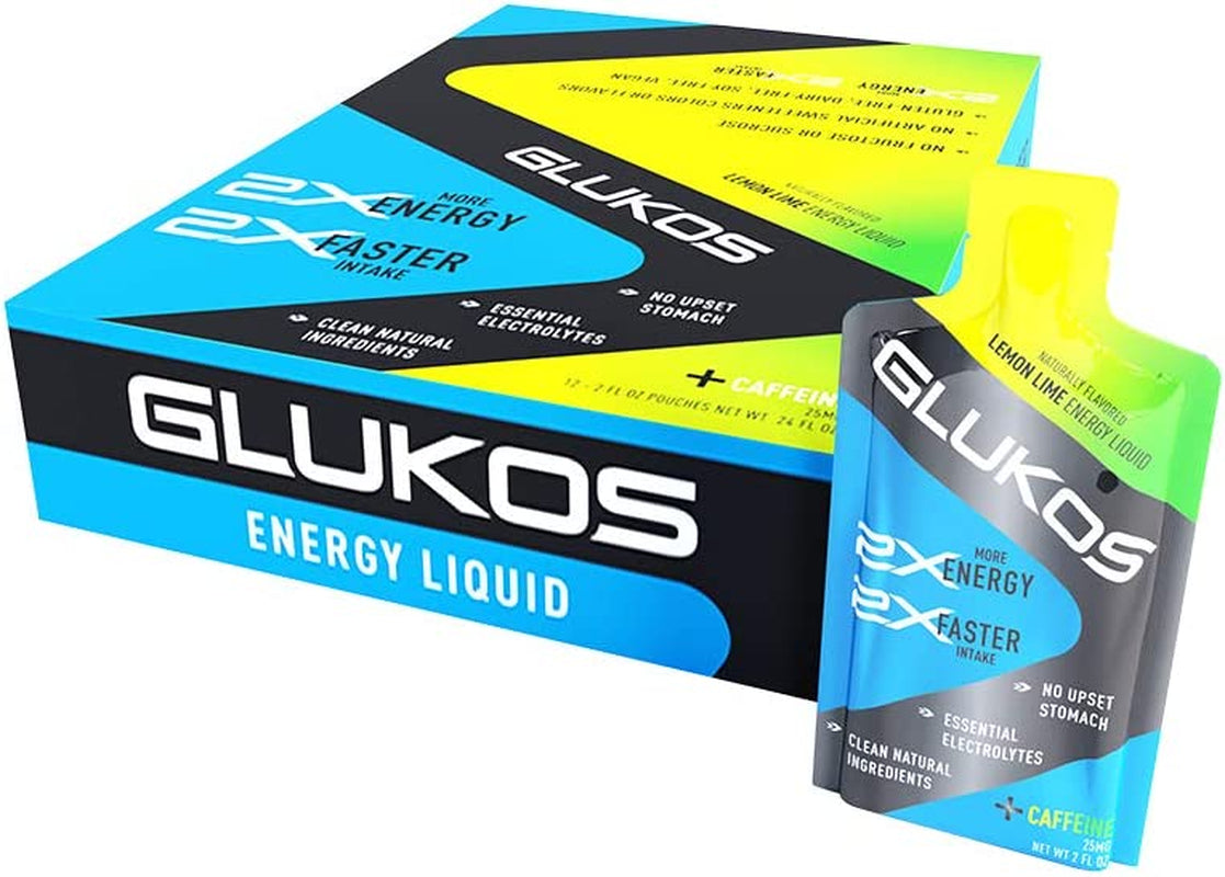 PROLINE SPORTS NUTRITION lemon-lime liquid gel packets in a 12 count tray, featuring vibrant packaging.