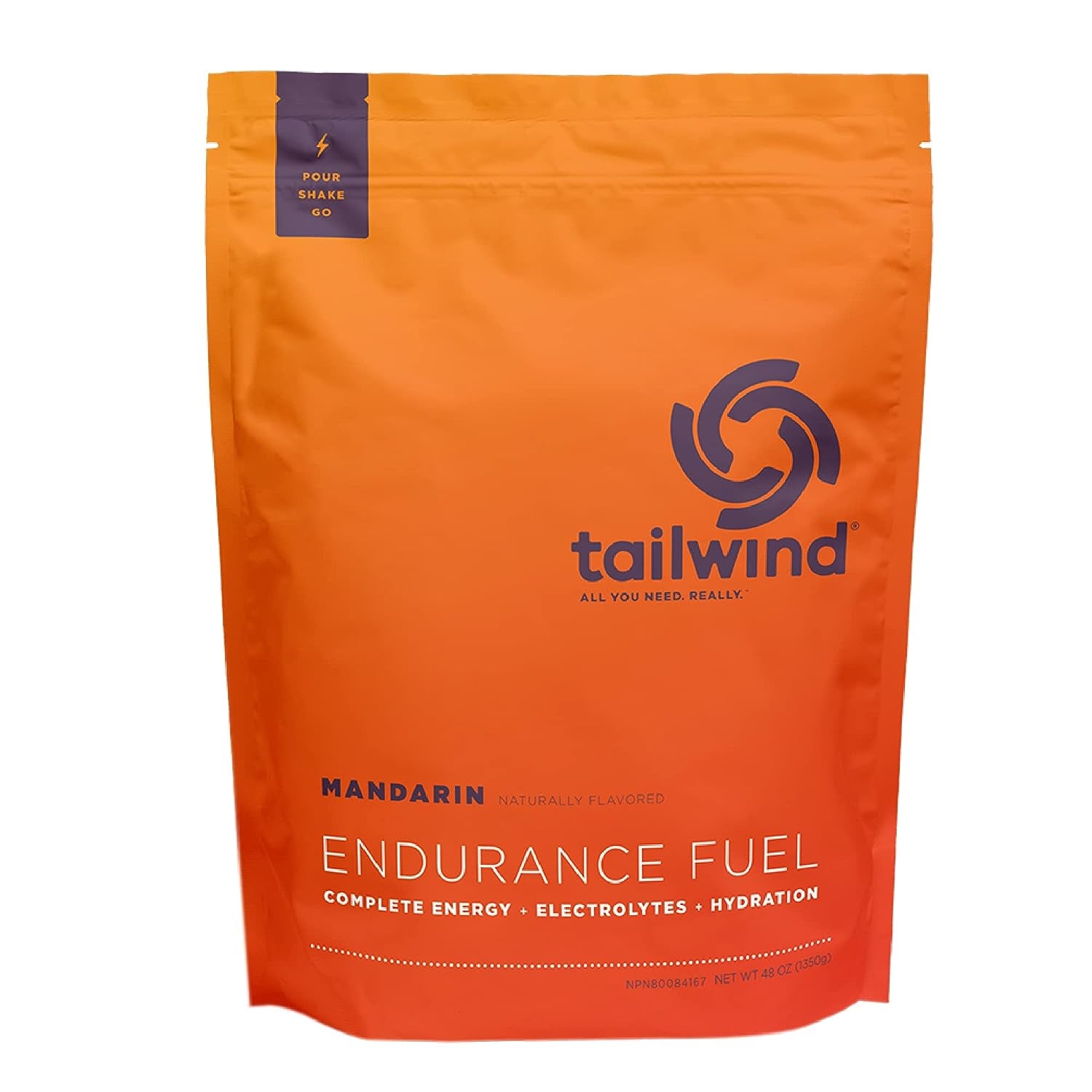 Proline Sports Nutrition Endurance Fuel Mandarin Orange hydration drink mix with electrolytes, non-GMO, soy, dairy, and gluten free, vegan friendly.