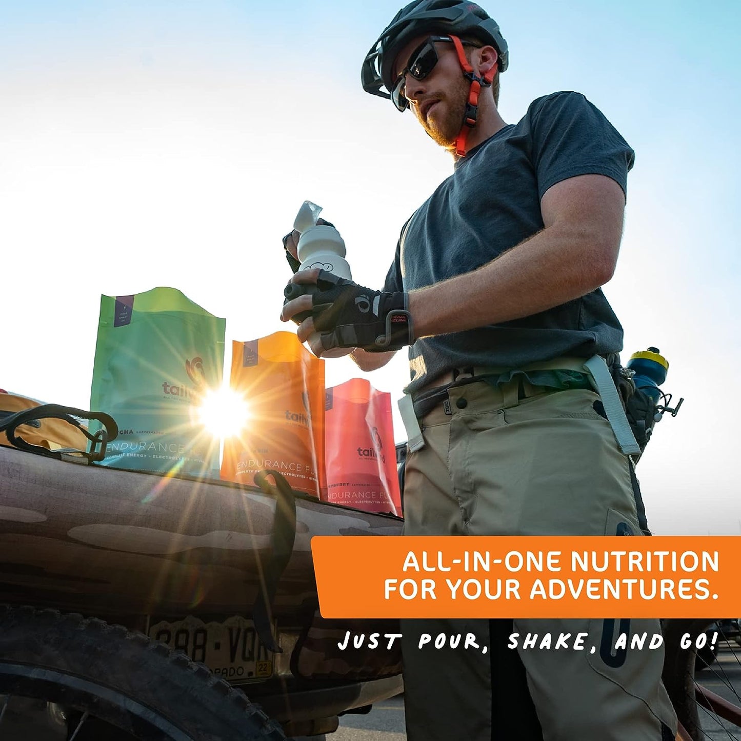 Proline Sports Nutrition Endurance Fuel Mandarin Orange hydration drink mix with electrolytes, showing a 50-serving pack.