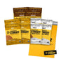Organic Waffles variety pack by PROLINE SPORTS NUTRITION, 12-pack with honey, vanilla, and chocolate flavors, includes a sticker.
