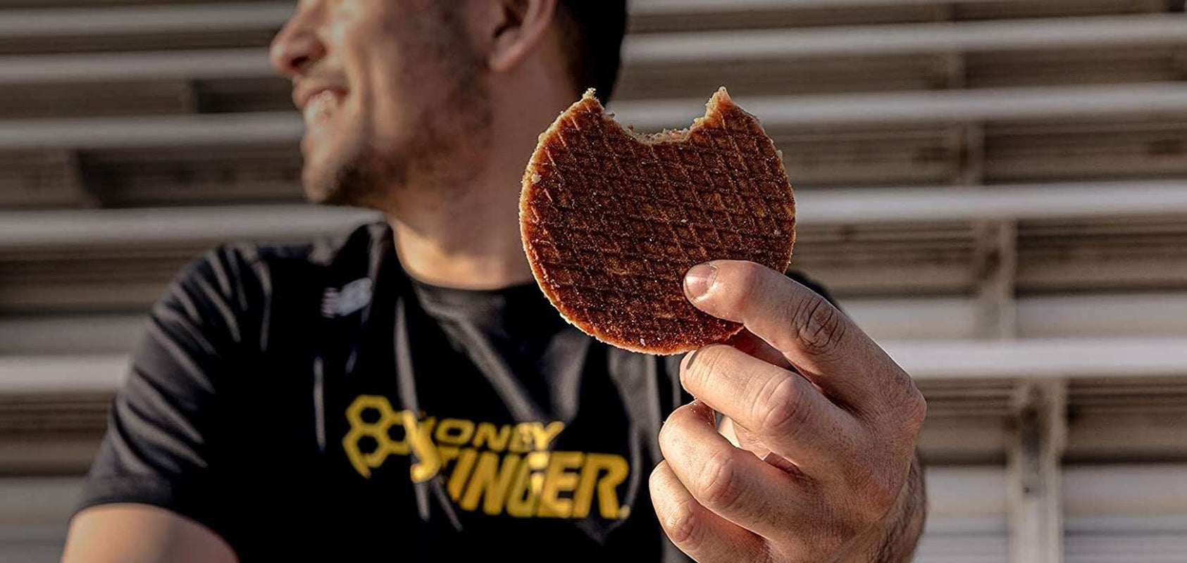 Organic Waffles variety pack by PROLINE SPORTS NUTRITION, 12 waffles with honey, vanilla, and chocolate flavors, includes a sticker.