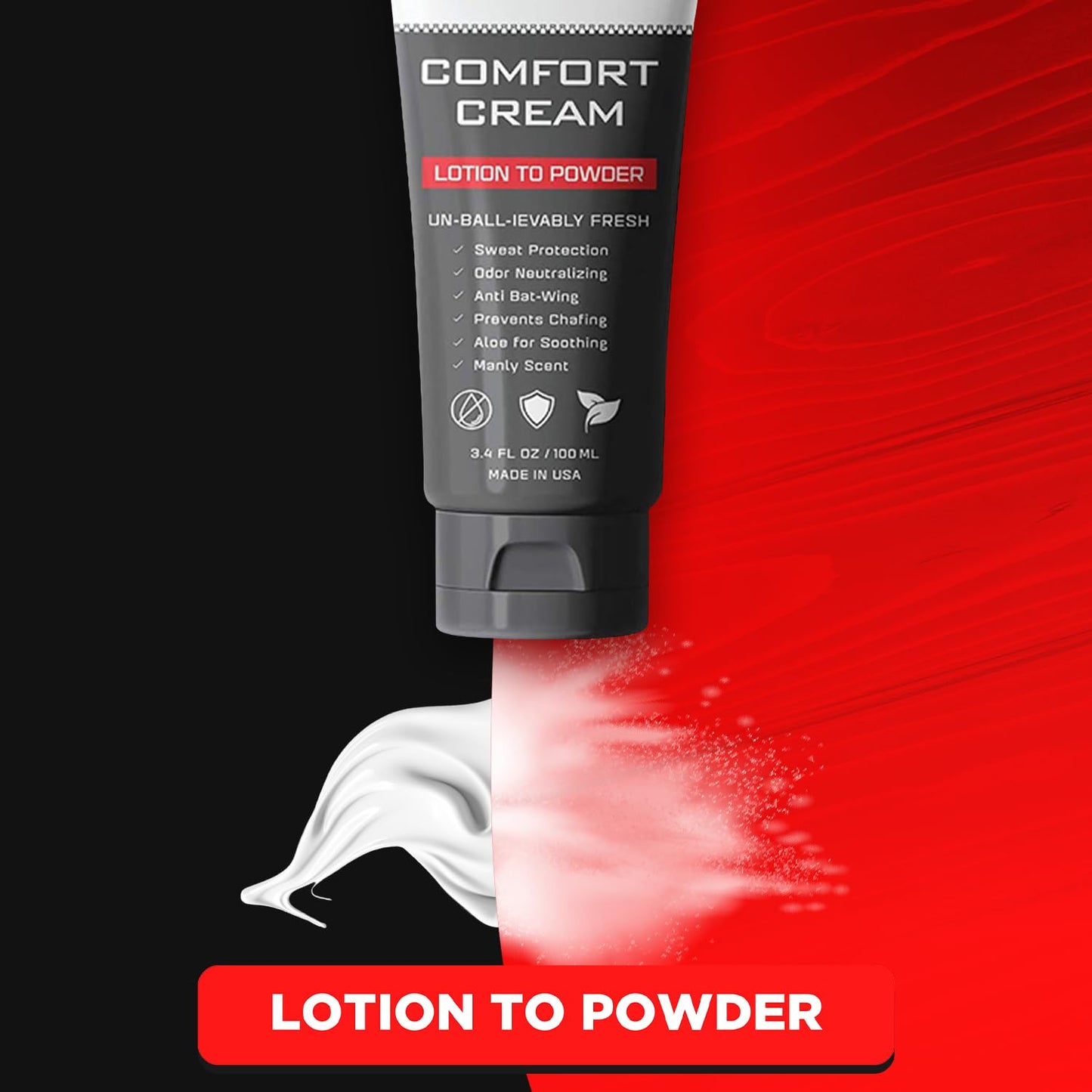 Comfort Cream Deodorant for Men: Anti-Chafing Sweat Defense, Odor Control, Aluminum-Free Mens Deodorant & Hygiene Products for Men'S Private Parts (1 Pack - Original)