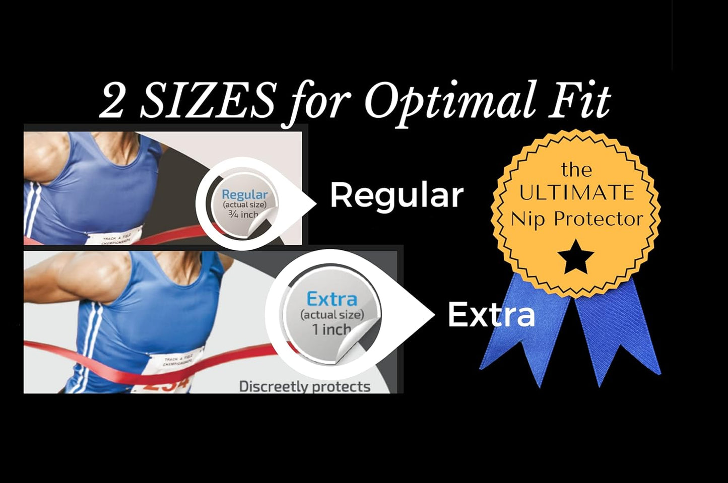 Pair of PROLINE SPORTS NUTRITION Original Sports Nipple Covers in 15 or 12 pairs, 0.75 or 1 inch, for nipple chafing prevention.