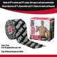 Black 2-inch extra sticky kinesiology tape by PROLINE SPORTS NUTRITION, with logo design, used for muscle support and pain relief.