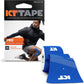 Proline Sports Nutrition Pro Synthetic Kinesiology Athletic Tape in sonic blue, 20-count, 10-inch precut strips for muscle support.