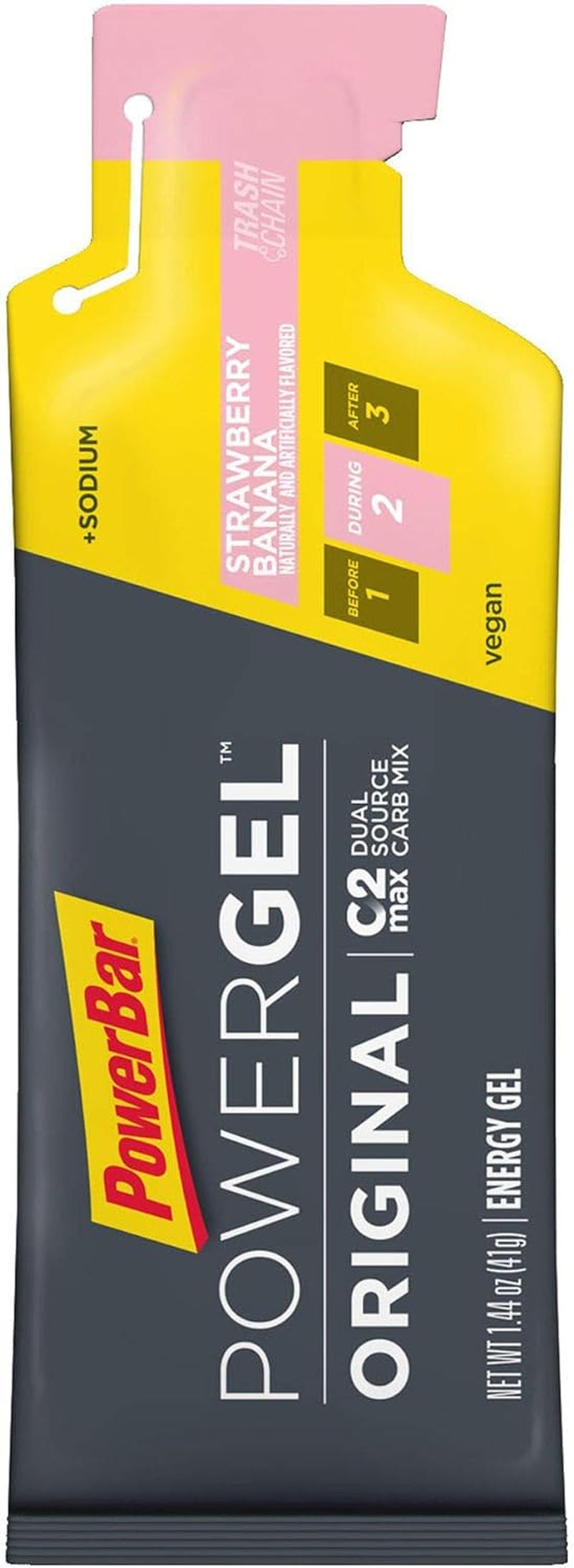 Powergel Original | 41G Pouch X 24 Gels | Endurance Energy C2MAX for Exercise, Strawberry Banana