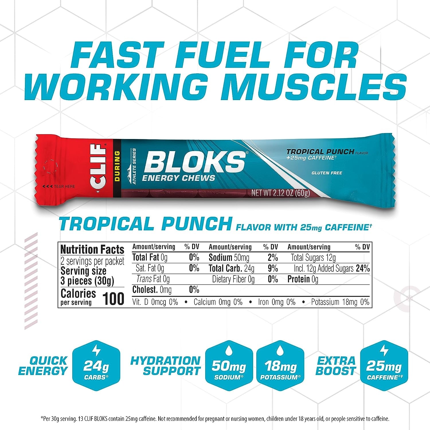 Proline Sports Nutrition CLIF BLOKS energy chews variety pack with non-GMO, plant-based ingredients for cycling and running.
