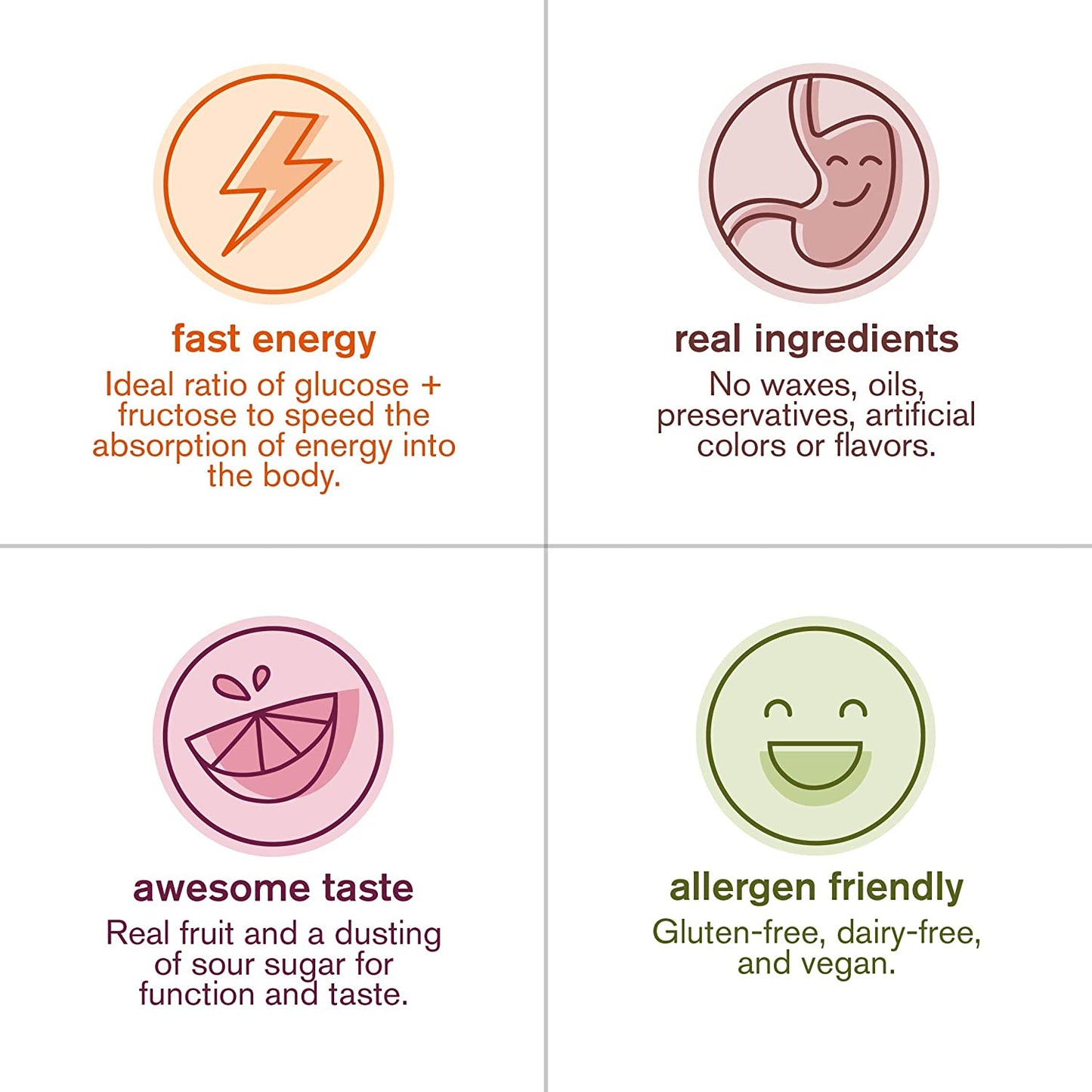 Proline Sports Nutrition energy chews variety pack featuring gluten-free, vegan energy gummies for running, cycling, and sports performance.