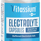 SaltStick Vitassium electrolyte replacement capsules in a 100-count bottle on a white background.