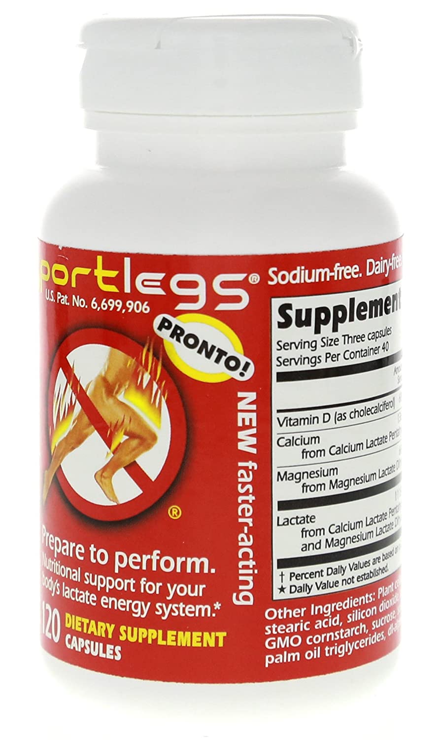 SportLegs Premium Endurance Supplement bottle containing 120 capsules, designed to enhance athletic performance.