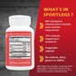 SportLegs endurance supplement bottle with 120 capsules for reducing muscle burn during sports activities.