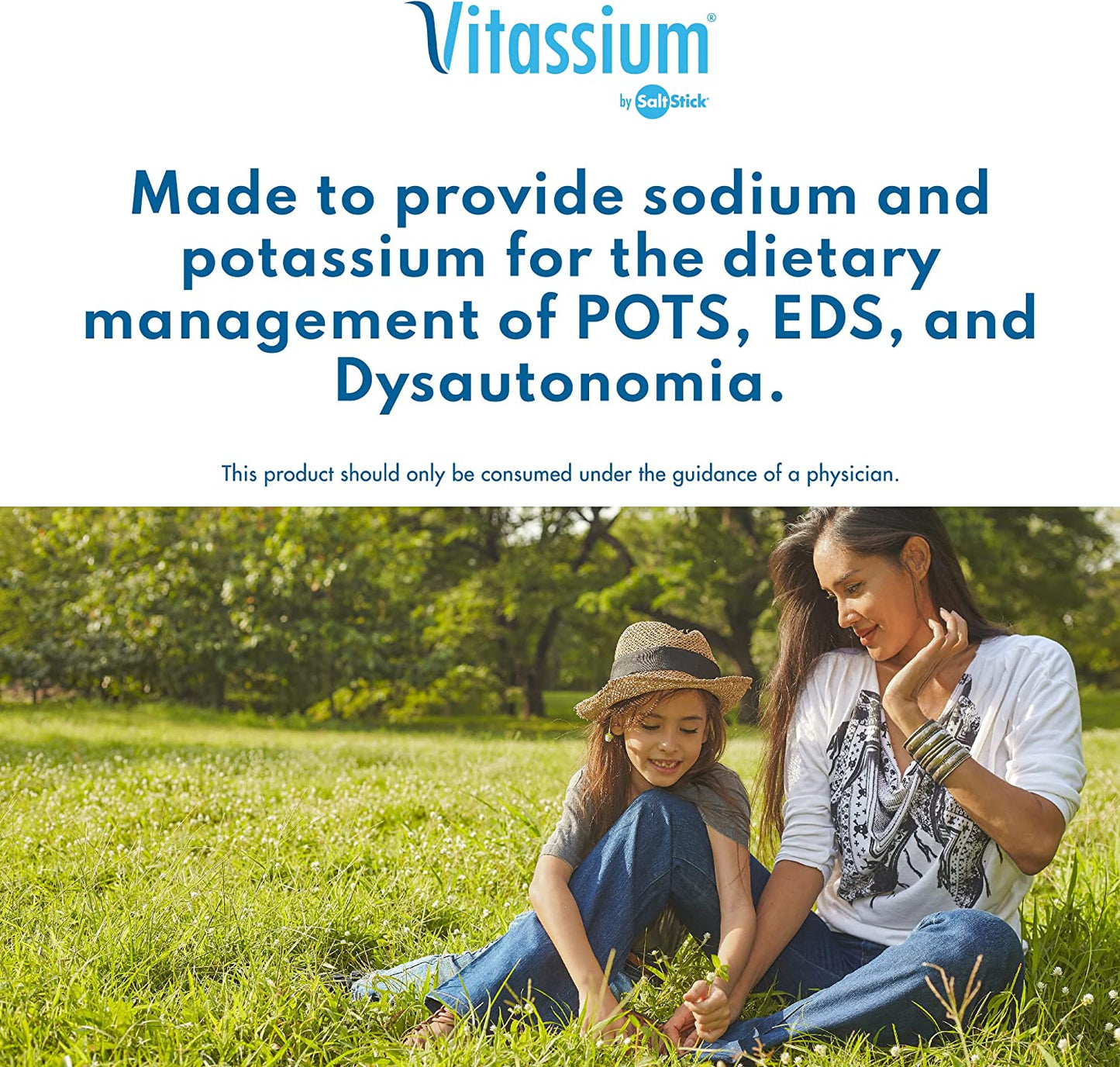 Vitassium FastChews tablets in grape flavor, bottle of 60 for sodium and potassium replenishment.
