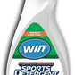 WIN Detergent bottle with a bright label, showcasing liquid detergent for effective laundry cleaning.
